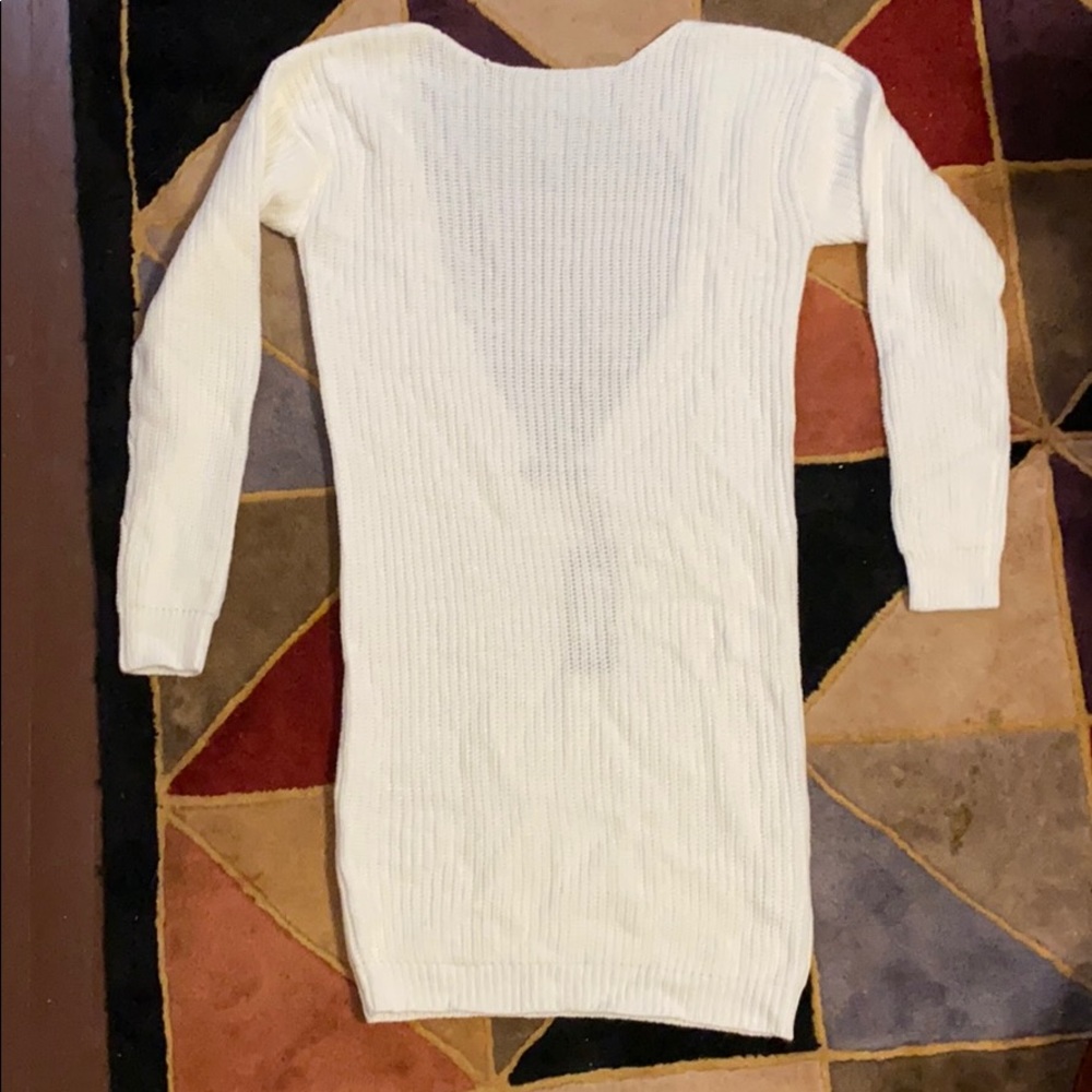 Low back sweater dress